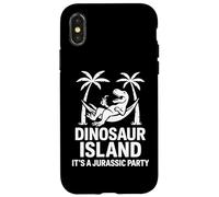 Carcasa para iPhone X/XS Hamaca Divertida Isla Dinosaurio Fiesta jurásica