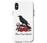 Carcasa para iPhone X/XS Hamlet Shakespeare Jugar Cita por desgracia, Pobre Yorick!