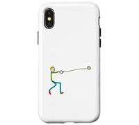 Carcasa para iPhone X/XS Hammer Throw Stickman