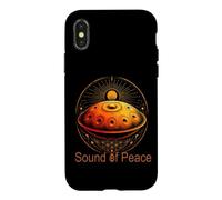 Carcasa para iPhone X/XS Handpan Sound of Peace Esoterismo Sonido Esotérico Yoga Meditación