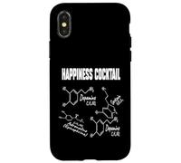 Carcasa para iPhone X/XS Happiness - Molécula de serotonina Divertida para depresión y Salud Mental