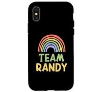 Carcasa para iPhone X/XS Happy Colorful Team Randy Rainbow Pride Green Yellow