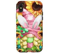 Carcasa para iPhone X/XS Happy Easter GNOME Mom For Just A Girl Who Loves Sunflower