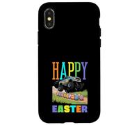 Carcasa para iPhone X/XS Happy Easter Monster Truck Cool Digger Niños Niños Niños