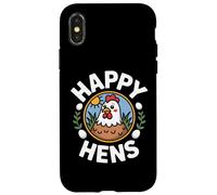 Carcasa para iPhone X/XS Happy Hens Vida De Gallinero Rural