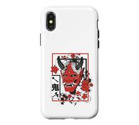 Carcasa para iPhone X/XS Harajuku Japanese Aesthetic Red Oni Demon Mask