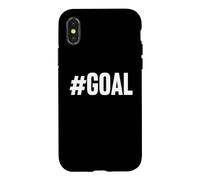 Carcasa para iPhone X/XS Hashtag Goal | Fútbol Fútbol Futbol y Hockey Amantes