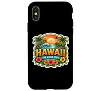 Carcasa para iPhone X/XS Hawái The Aloha State Souvenir Visitor Memorabilia Hawaiian