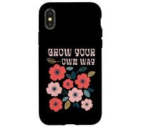 Carcasa para iPhone X/XS Haz Crecer tu Propia Manera: inspiradora Camiseta Motivacional para Adolescentes