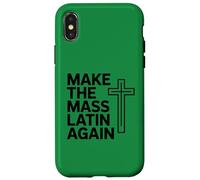 Carcasa para iPhone X/XS Haz de Nuevo la Cruz católica Tradicional en latín