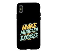 Carcasa para iPhone X/XS Haz Que los músculos no Sean Excusas Gimnasio Entrenamiento Fitness
