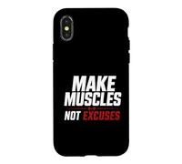 Carcasa para iPhone X/XS Haz Que los músculos no Sean Excusas Gimnasio Entrenamiento Fitness