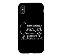 Carcasa para iPhone X/XS He Sido crucificado con Cristo y ya no Vivo