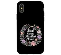 Carcasa para iPhone X/XS Heal Grow Manifest Flow Mentalidad de Bienestar Espiritual