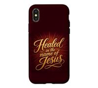Carcasa para iPhone X/XS Healed in The Name of Jesus - Christian Faith Proclamation