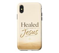 Carcasa para iPhone X/XS Healed in The Name of Jesus - Cross at Sunrise