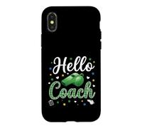 Carcasa para iPhone X/XS Hello Coach Silbato Plaid Sports Mentor Design