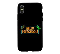 Carcasa para iPhone X/XS Hello Preschool! Preschooler First Day of School Boy Girl