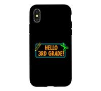 Carcasa para iPhone X/XS Hello Third Grade! 3rd Grader First Day of School Boy Girl