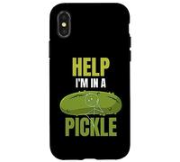 Carcasa para iPhone X/XS Help I'm In A Pickle Sarcástico Juego de Palabras Divertido para el Amante de los pepinillos