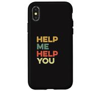 Carcasa para iPhone X/XS Help Me Help You Funny Meme Viral Pop Cultura Terapia Broma