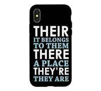 Carcasa para iPhone X/XS Her There Are - Inglés Gramática