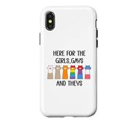 Carcasa para iPhone X/XS Here for The Girls Gays and Theys Womens Ally Cat Pride LGBT