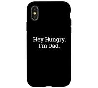 Carcasa para iPhone X/XS Hey Hungry I'm Dad Funny Joke Juego de Palabras Humor Cita sarcástica