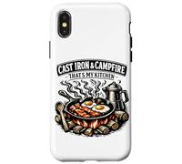 Carcasa para iPhone X/XS Hierro Fundido y fogata Que es mi Cocina Camping