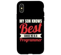 Carcasa para iPhone X/XS Hijo Programador para mamá de un desarrollador y papá de un codificador