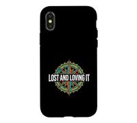 Carcasa para iPhone X/XS Hiking Compass Topography Lost and Loving It