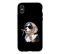 Carcasa para iPhone X/XS Hilo de Ganchillo Cuadrado Australiano de Perro Pastor Australiano