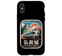 Carcasa para iPhone X/XS Hirosaki Castle Japón Retro Tren Vintage Kanji Souvenir