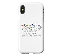 Carcasa para iPhone X/XS His Mercies Are New Every Morning Bible Verse Christian God