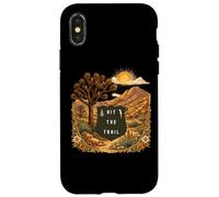 Carcasa para iPhone X/XS Hit The Trail Senderismo & Camping Desierto de Mojave