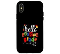 Carcasa para iPhone X/XS Hola Estudiante de Segundo Grado Maestro Lindo Primer día de Escuela