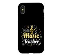 Carcasa para iPhone X/XS Hola Música Profesor Notas Musicales Clave de Sol