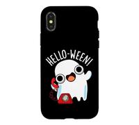 Carcasa para iPhone X/XS Hola-Ween Funny Ghost Pun