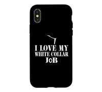 Carcasa para iPhone X/XS Hombres I Love My White Collar Job - Priest Ordination