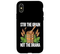 Carcasa para iPhone X/XS Homebrewer Brewing Stir The Grain Not The Drama