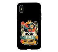 Carcasa para iPhone X/XS Hoop Full of Loops Aguja Lana Flores Manualidades