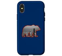 Carcasa para iPhone X/XS Horizonte de la Ciudad de Chicago Dentro de una Silueta parda