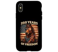 Carcasa para iPhone X/XS Horse 250Th Anniversary America 4th of July Horse