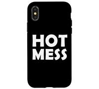 Carcasa para iPhone X/XS Hot Mess Funny Mothers Day Costume For Mom/Sister Hot Mess