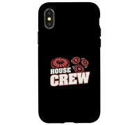 Carcasa para iPhone X/XS House Crew Funny Casino Gambling Card Que Trata de un Distribuidor de póquer