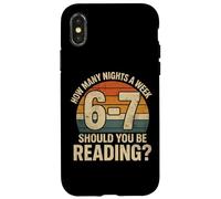 Carcasa para iPhone X/XS How Many Nights a Week Should You Be Reading Funny 6 7 Meme