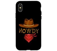 Carcasa para iPhone X/XS Howdy Rodeo Western Country Southern Cowboy Cowgirl Hombres Niños