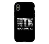 Carcasa para iPhone X/XS HTX City of Houston Skyline Art Downtown Texas Souvenir Gift