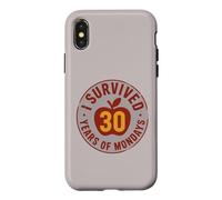 Carcasa para iPhone X/XS Humor de Maestros Jubilados: sobreviví 30 años de Lunes