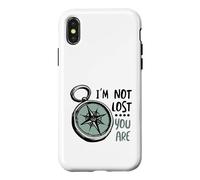 Carcasa para iPhone X/XS Humor de Senderismo Gracioso No Estoy perdido Eres
